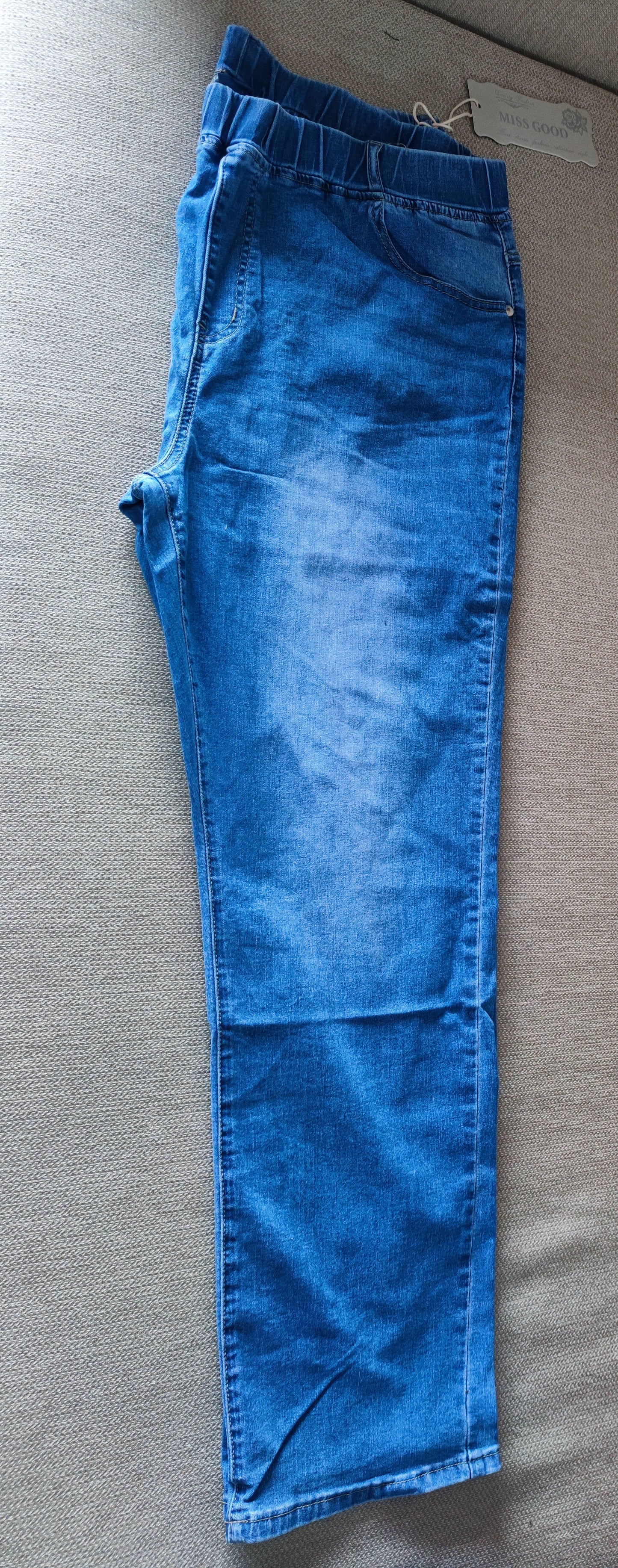 Pantalones de mezclilla con cintura elástica