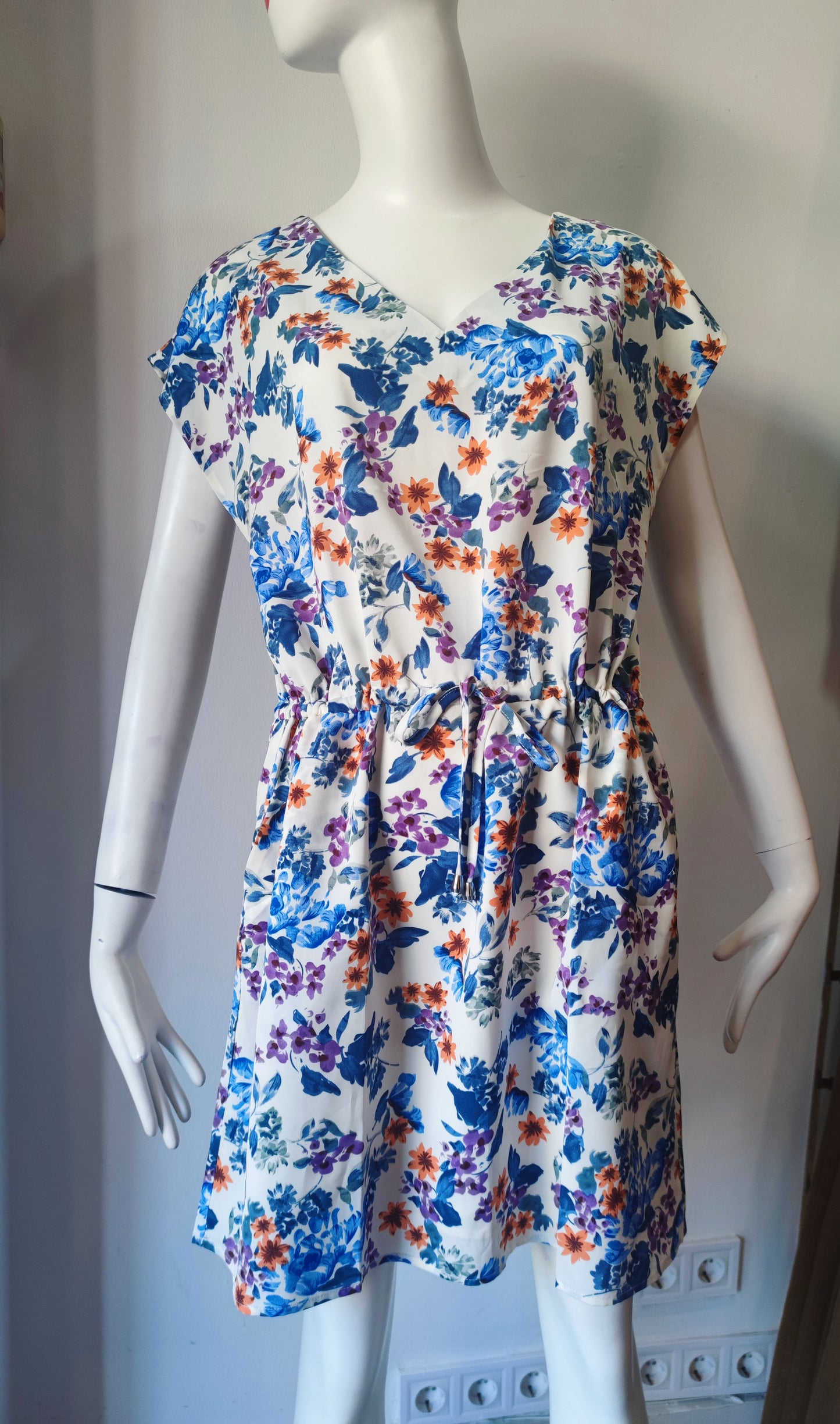 Vestido holgado con estampado floral
