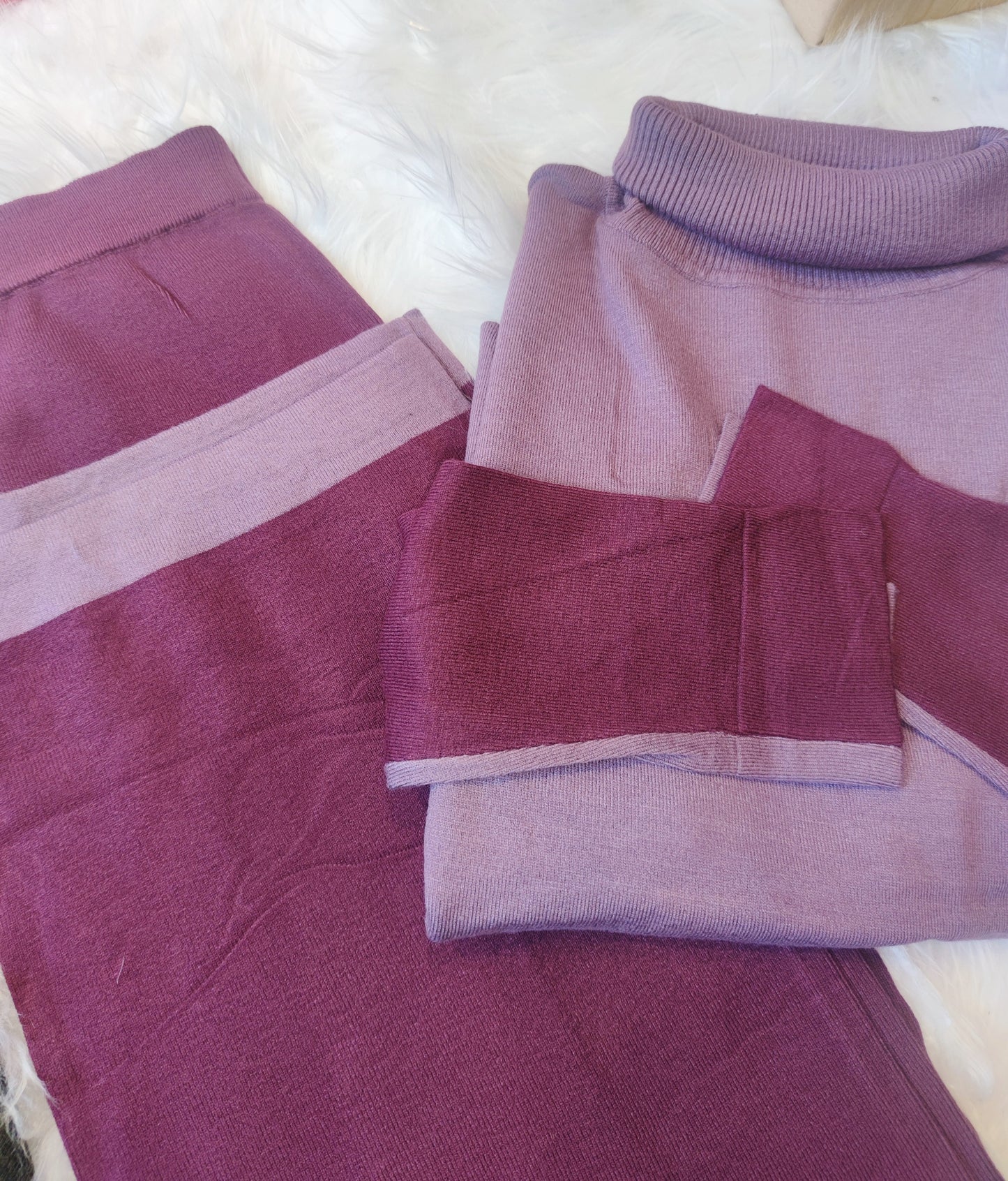 Conjunto de punto mujer, ropa de invierno, 2 piezas