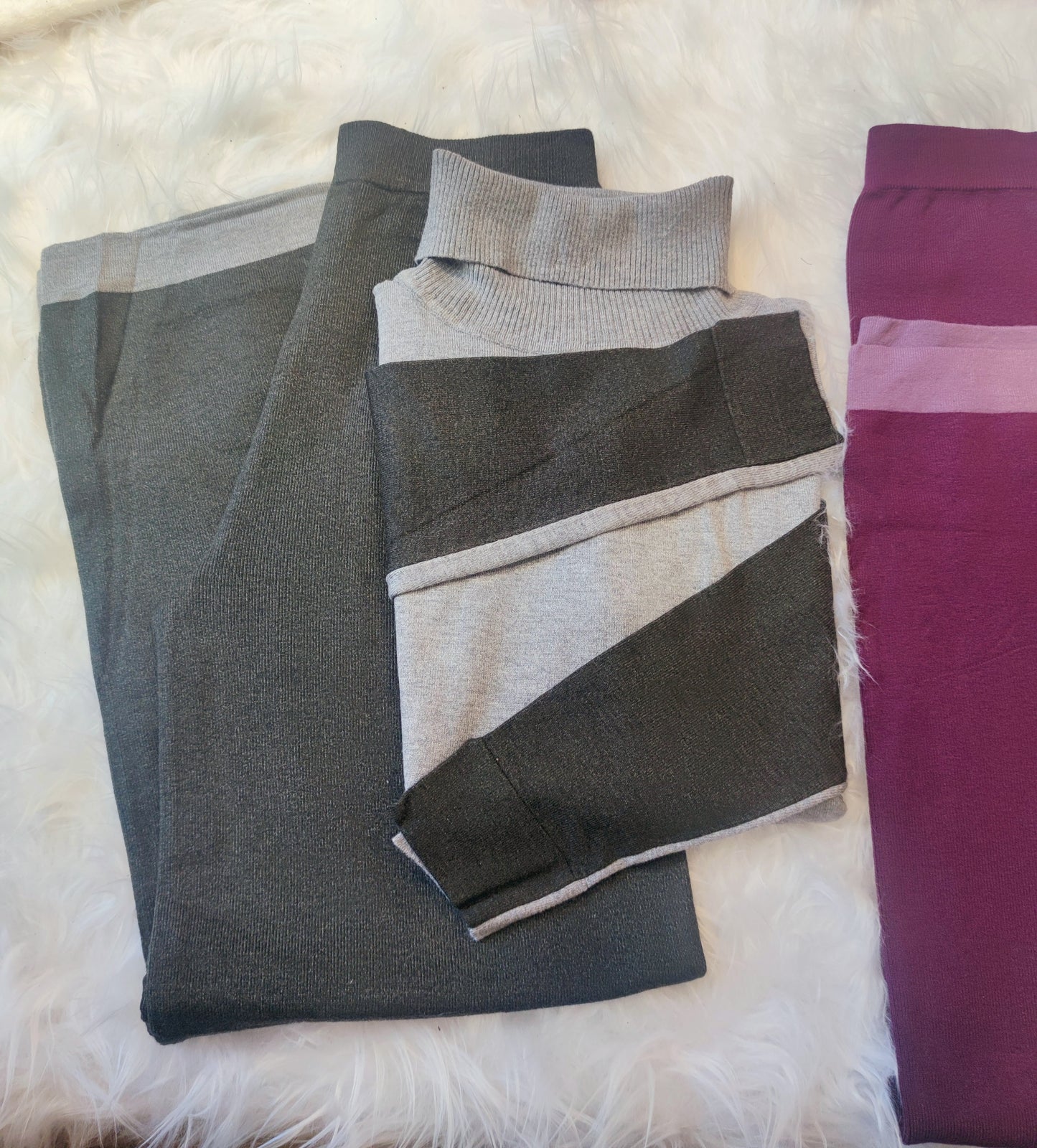 Conjunto de punto mujer, ropa de invierno, 2 piezas