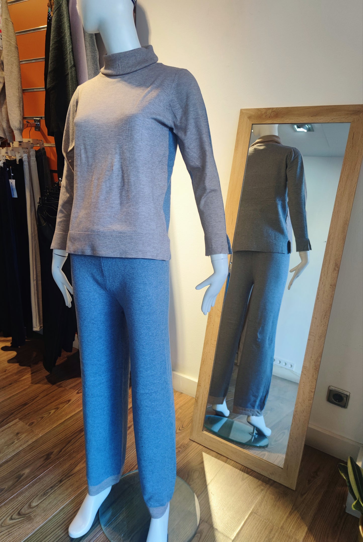 Conjunto de punto mujer, ropa de invierno, 2 piezas