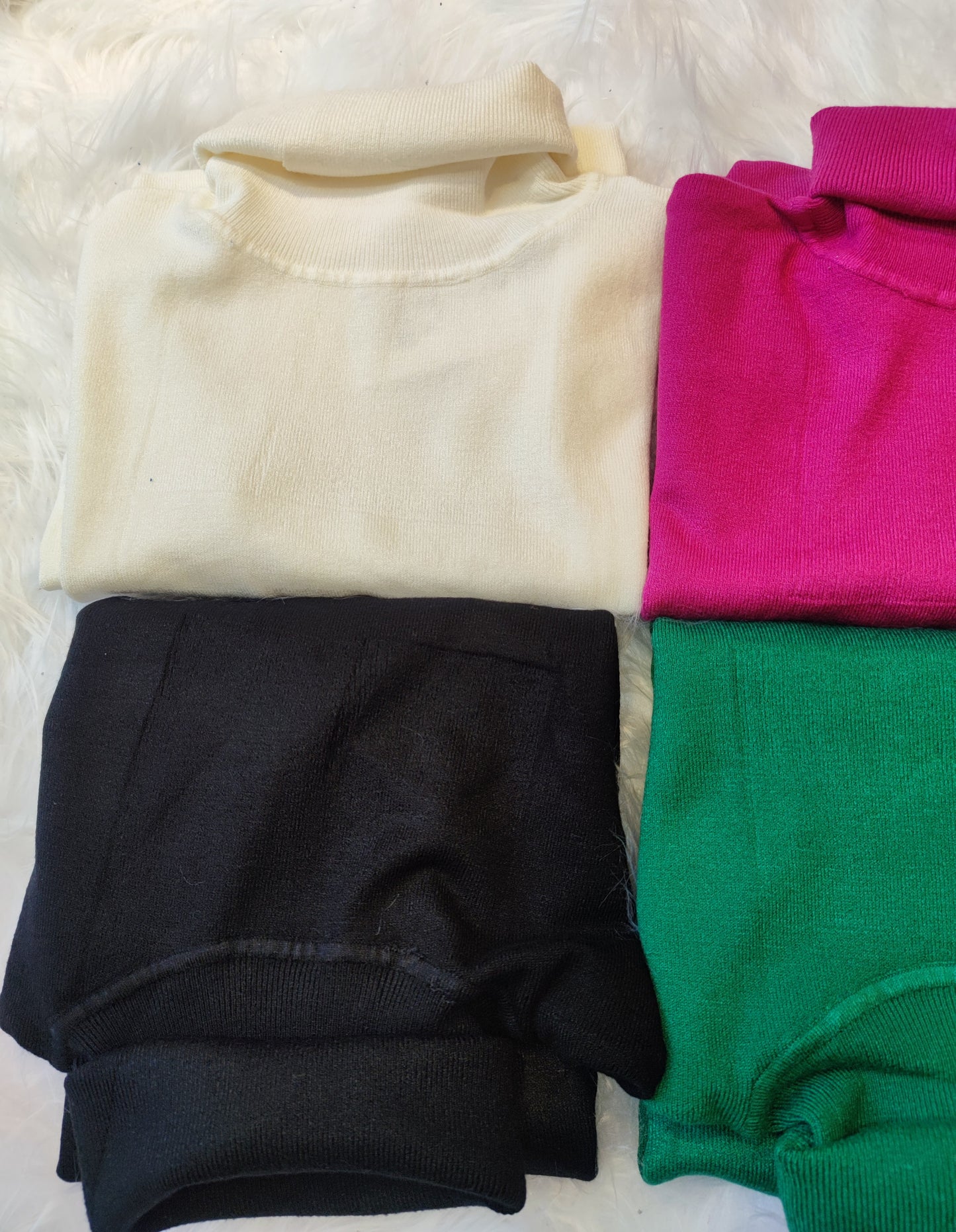 Jersey de punto con cuello, suéter de invierno mujer