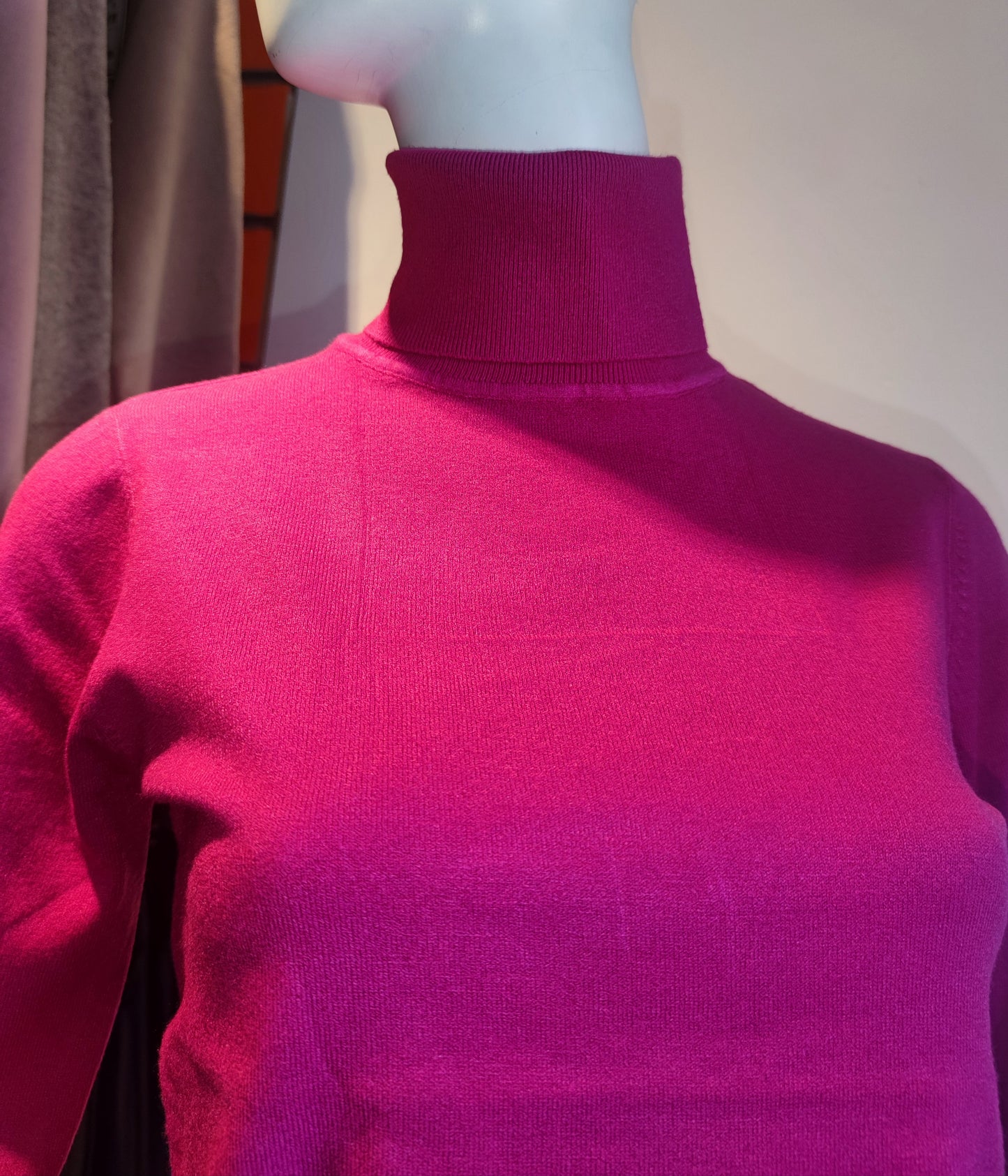 Jersey de punto con cuello, suéter de invierno mujer