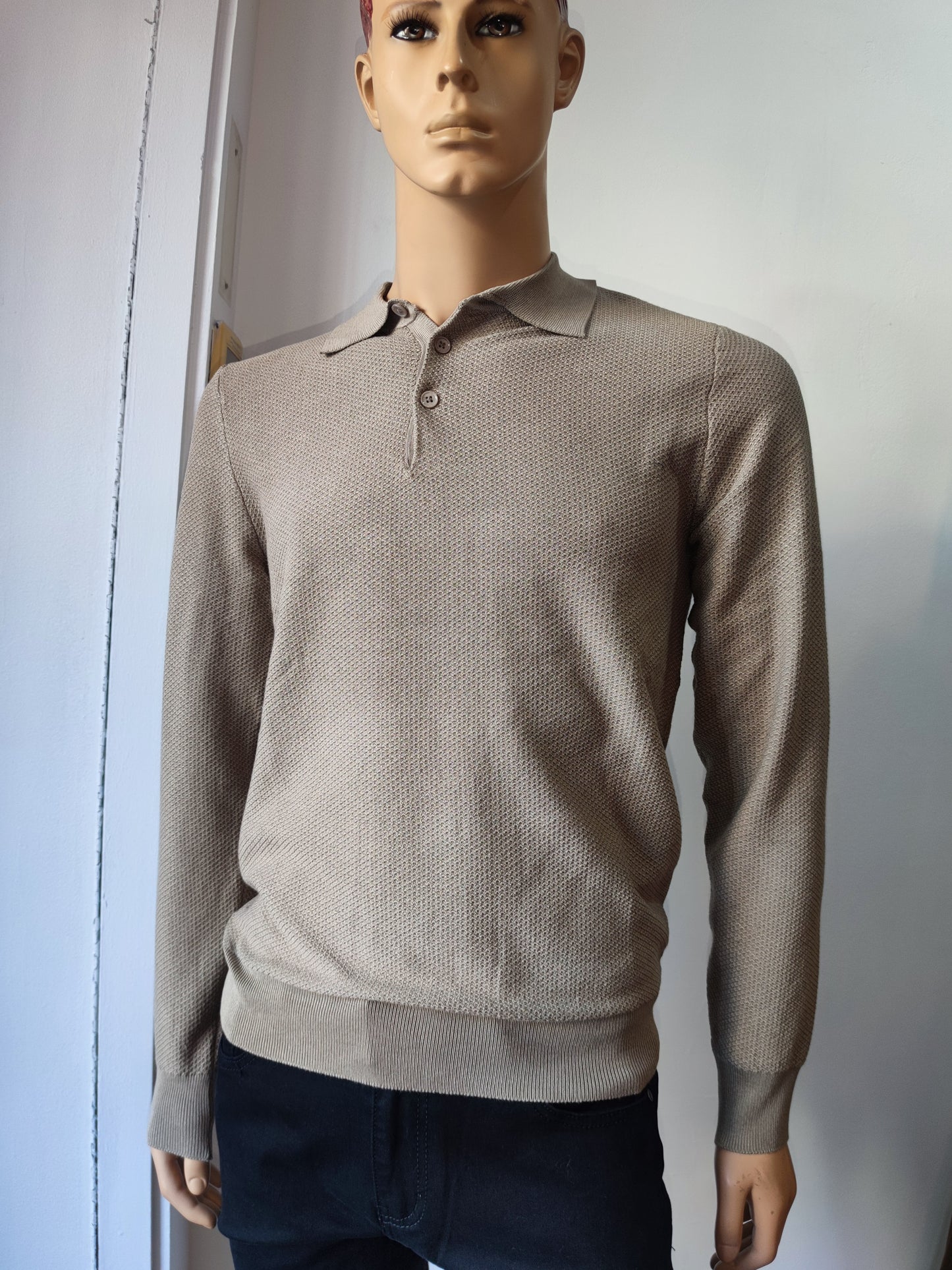 Camisa manga larga hombre, jersey de punto, hombres atractivos