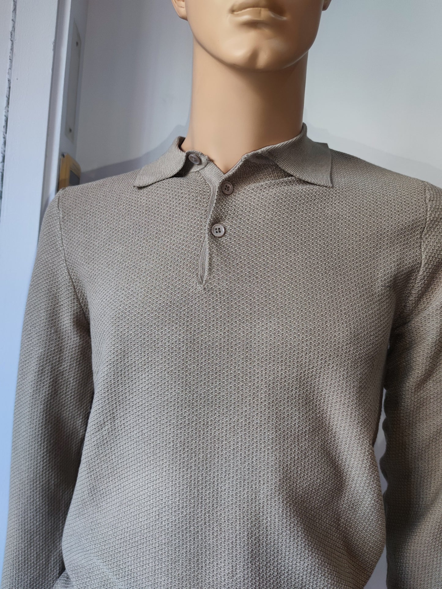 Camisa manga larga hombre, jersey de punto, hombres atractivos