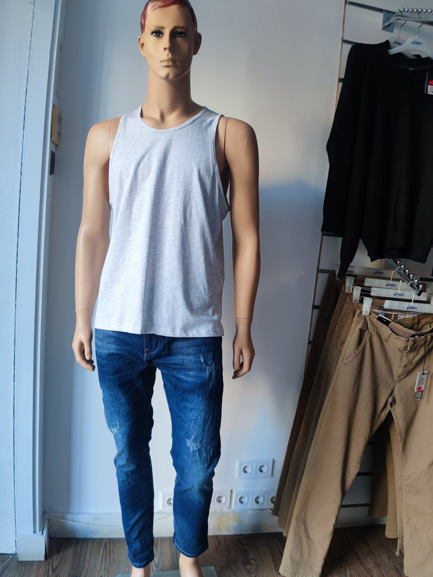Camiseta hombre, camisa sin mangas para chicos