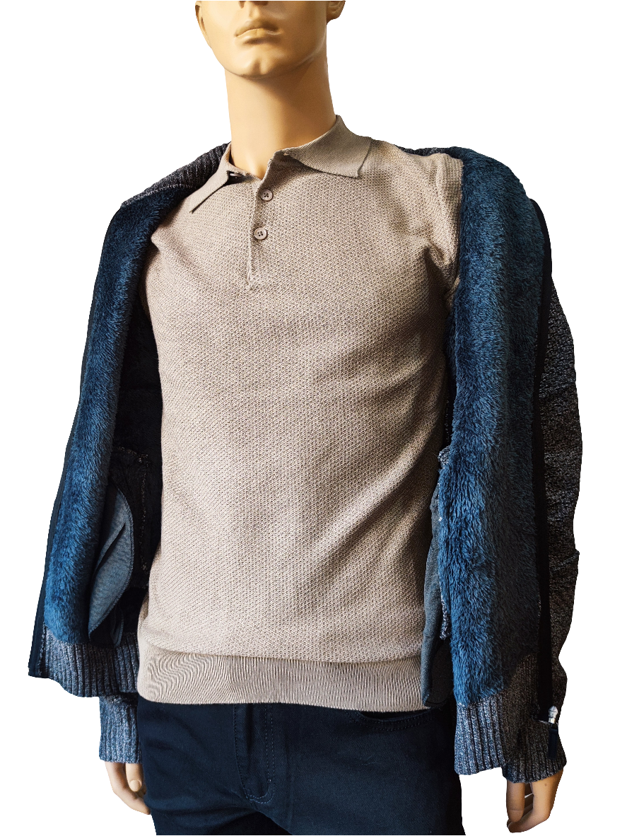 Chaqueta con felpa para hombre, ropa de invierno para chicos, sudadera gruesa con cierre de cremallera