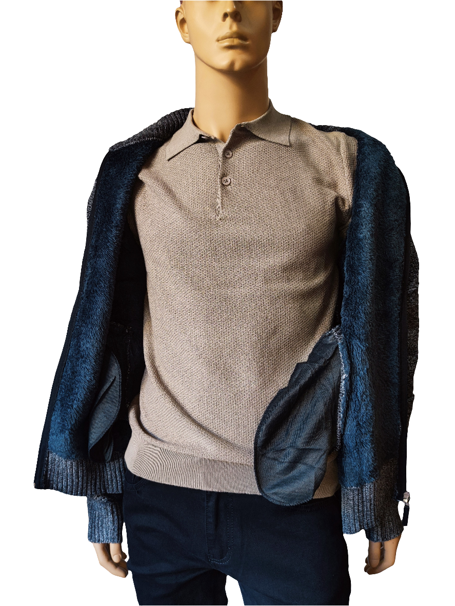 Chaqueta con felpa para hombre, ropa de invierno para chicos, sudadera gruesa con cierre de cremallera