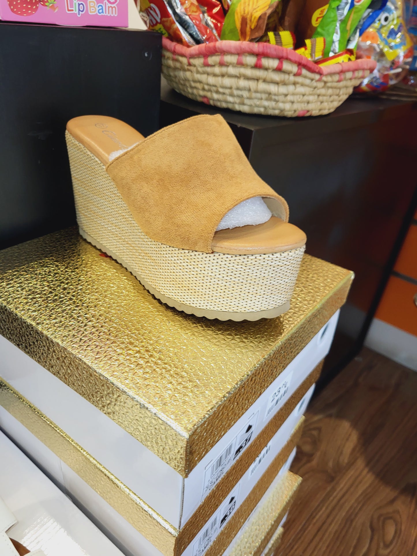 Sandalias plataforma, piel