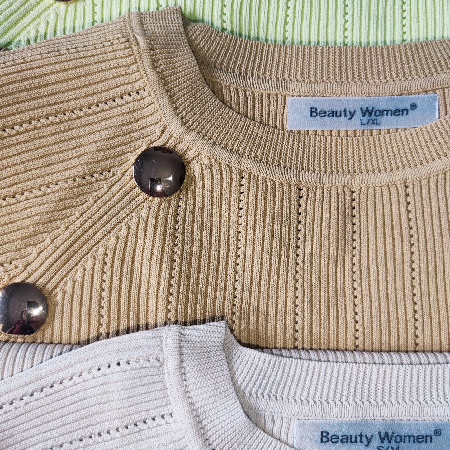 Vestido de punto con diseño de botones, ropa para mujer