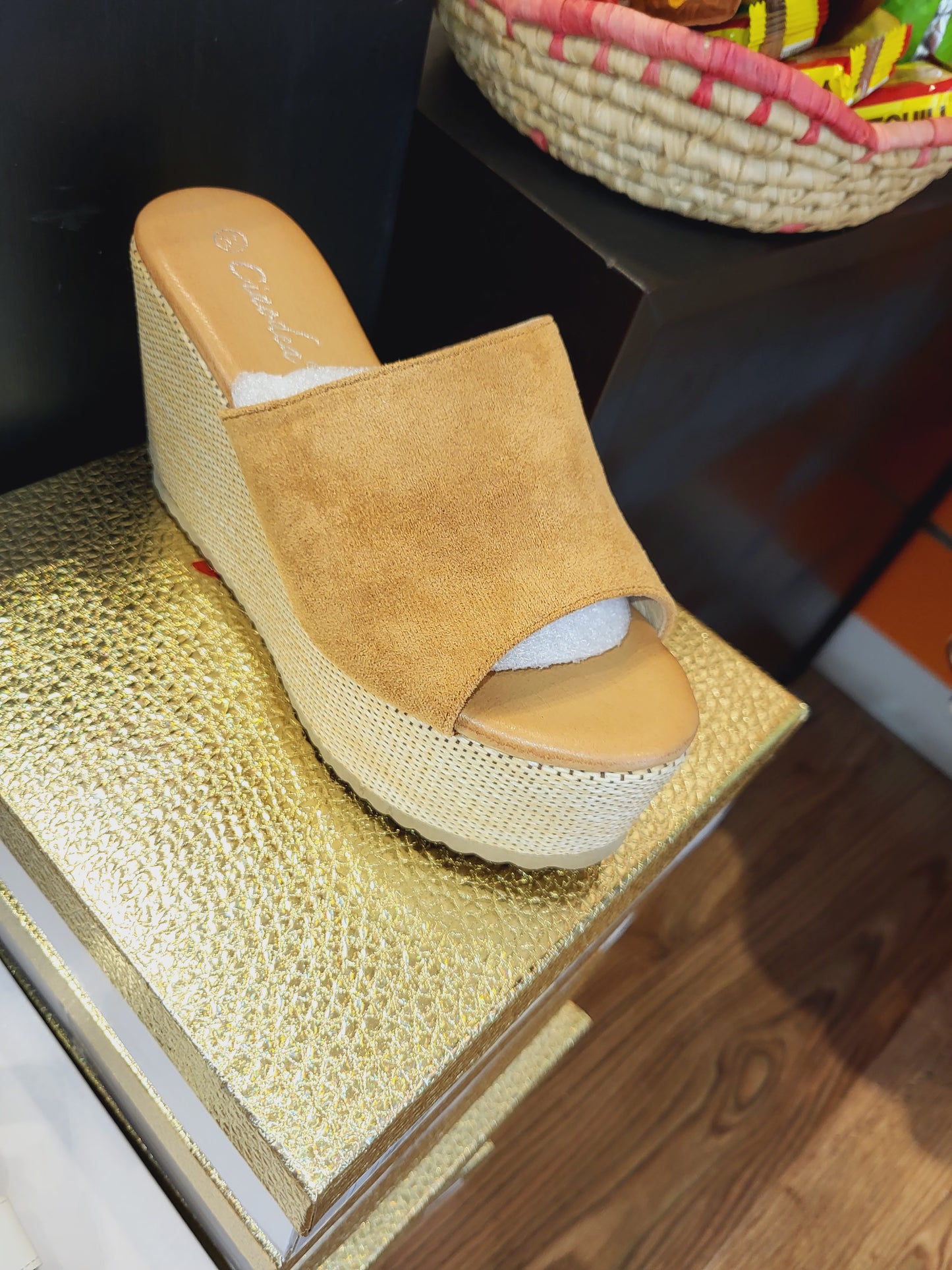 Sandalias plataforma, piel