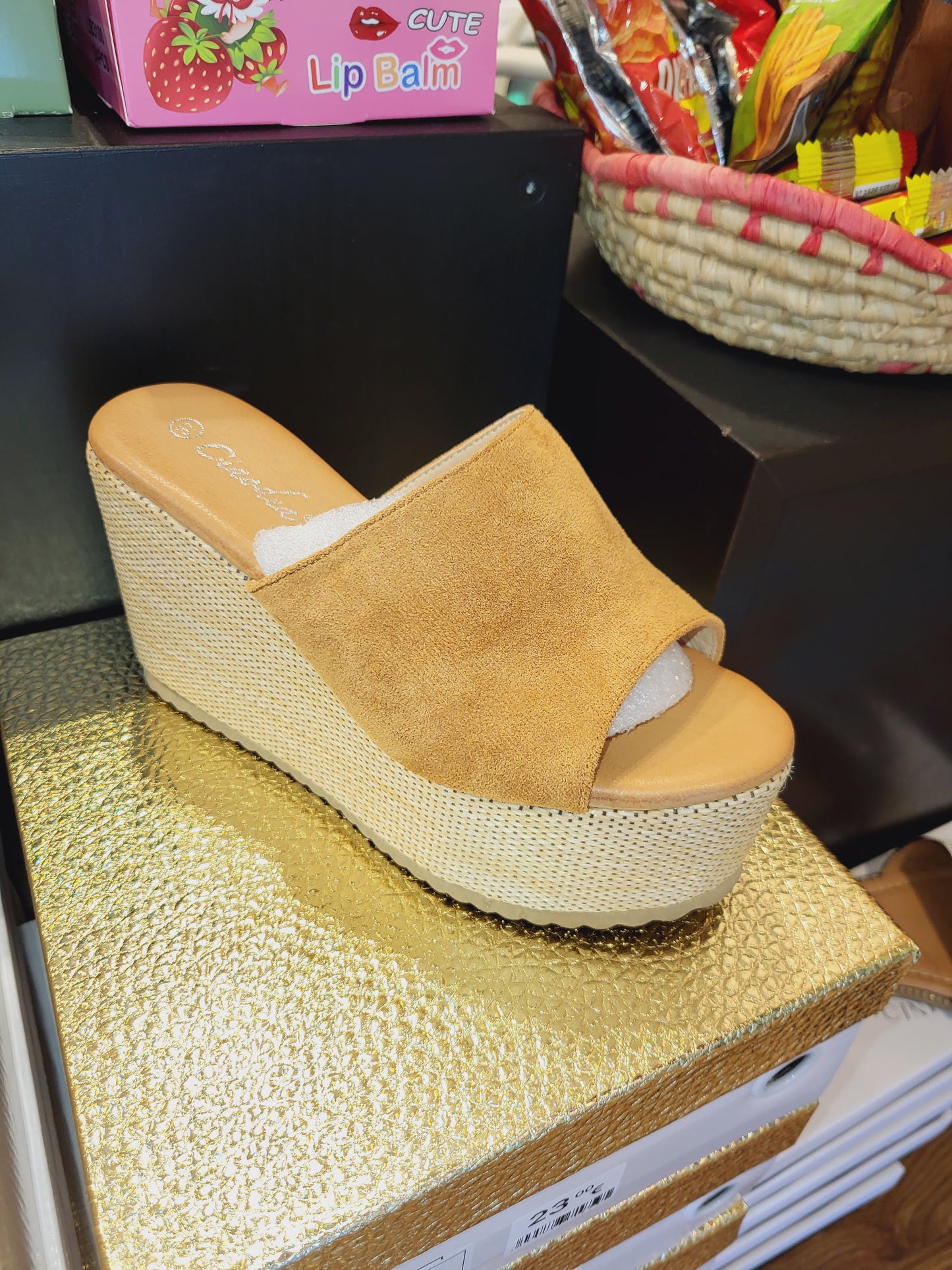 Sandalias plataforma, piel